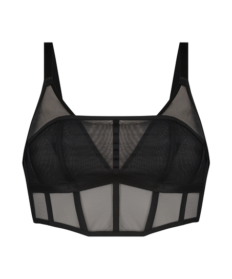 Haut corset Boo, Noir