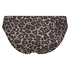 Slip de Bikini Rio Leopard, Beige