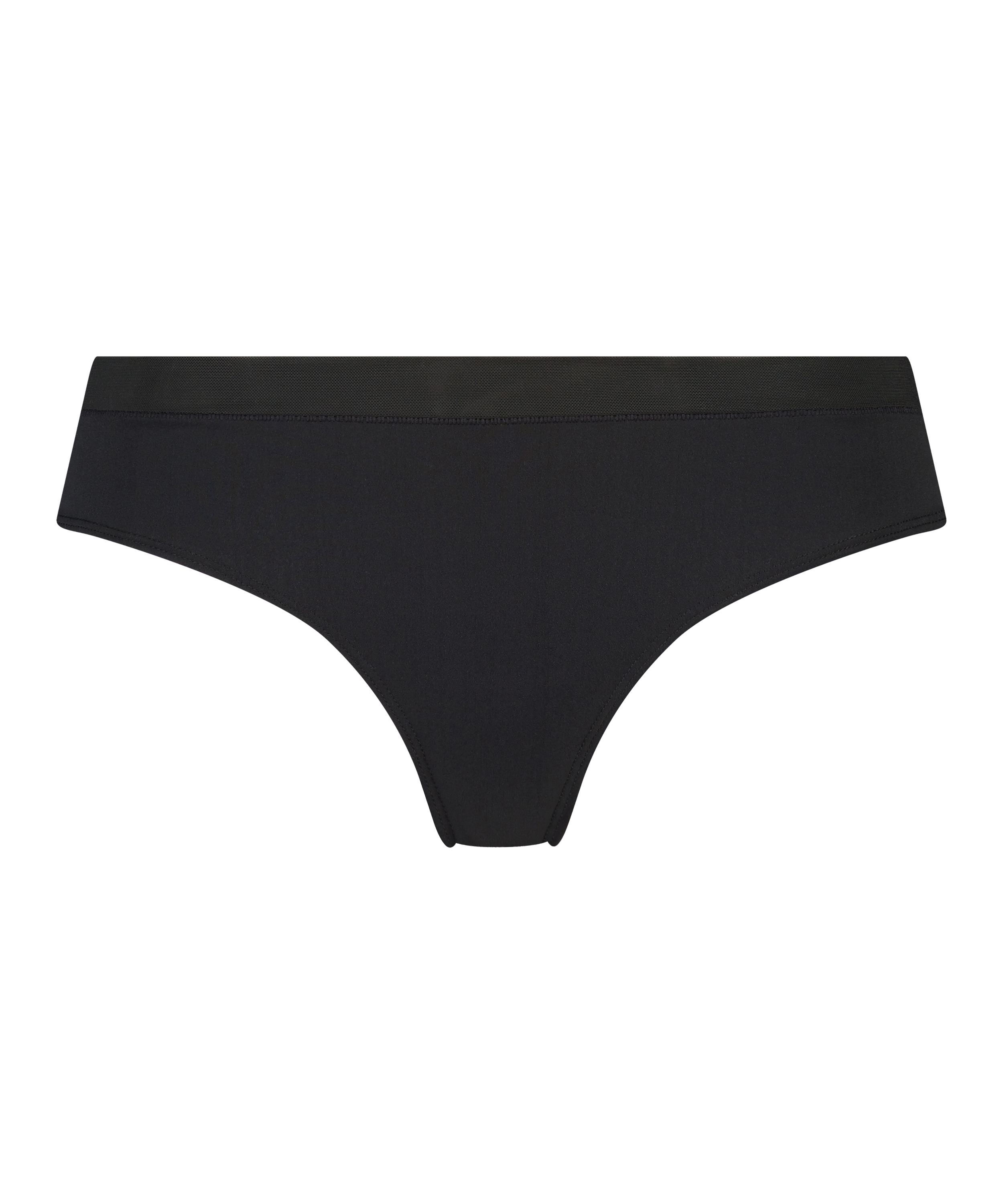 Slip brésilien Mesh, Noir, main