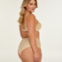 Slip brésilien taille haute Invisible, Beige