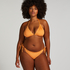 Slip de Bikini Cheeky Tanga Scallop Lurex, Orange