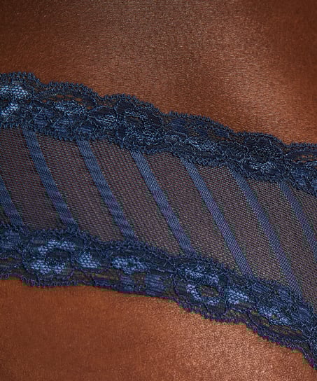 Slip br&eacute;silien V-shape Mesh, Bleu