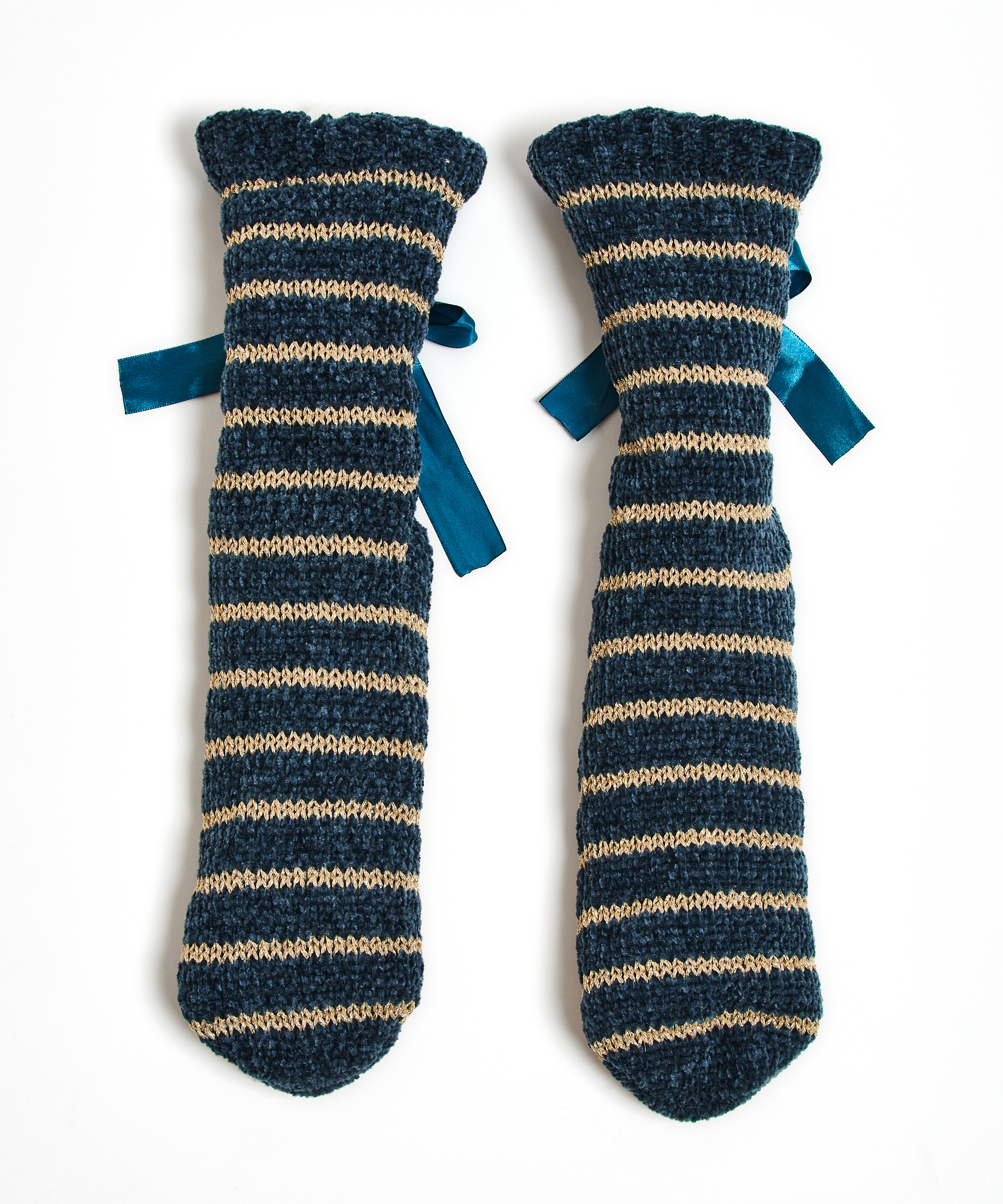 Chaussettes pour pantoufles, Bleu, main