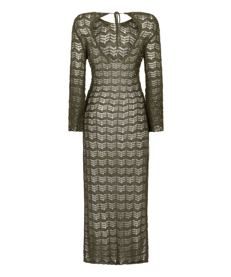 Robe maxi en crochet, Vert