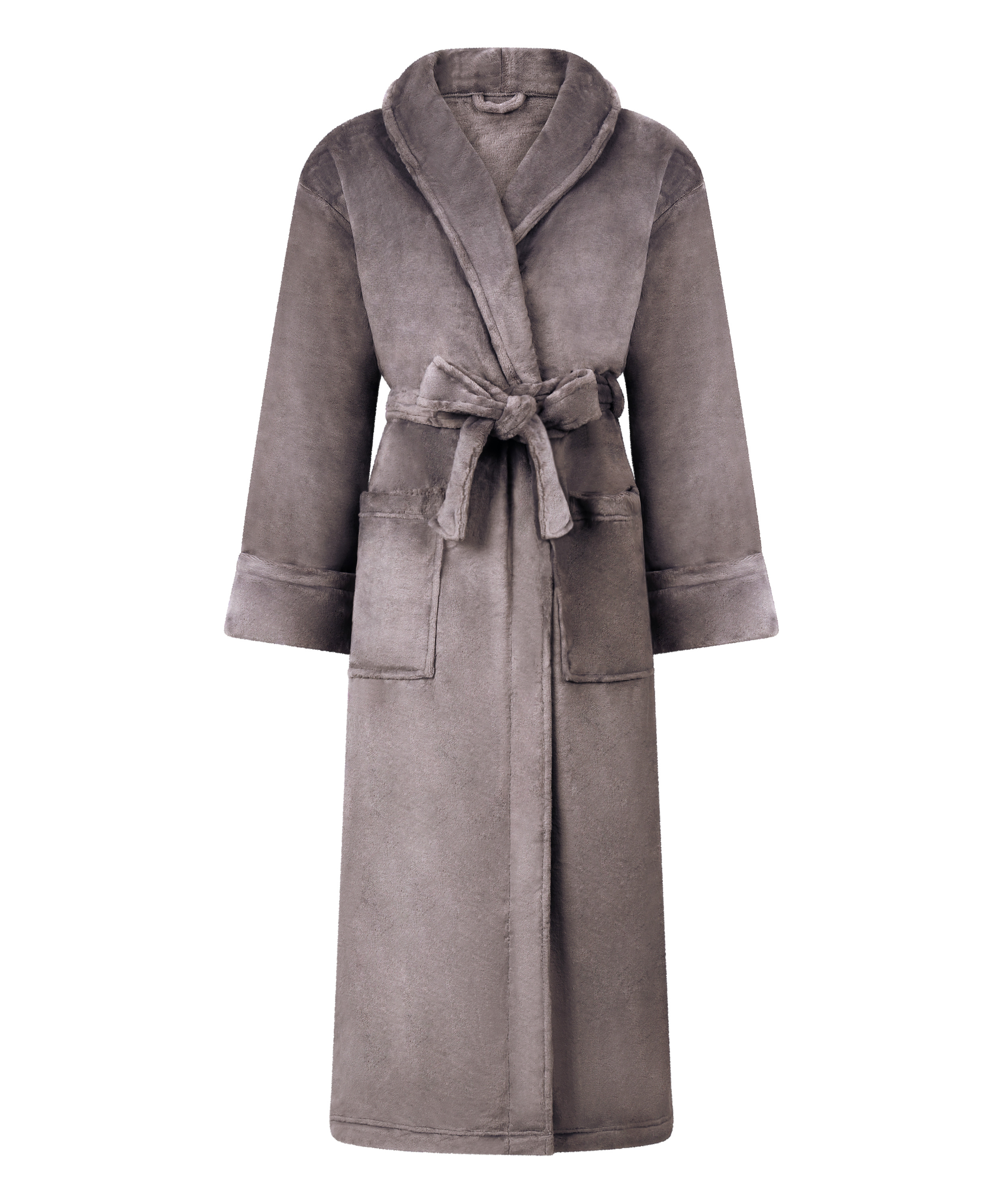Peignoir en polaire douce, Gris, main