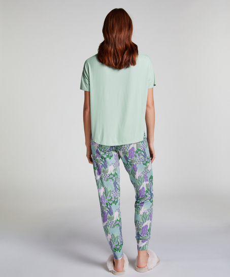 Pantalon de pyjama Jersey, Vert