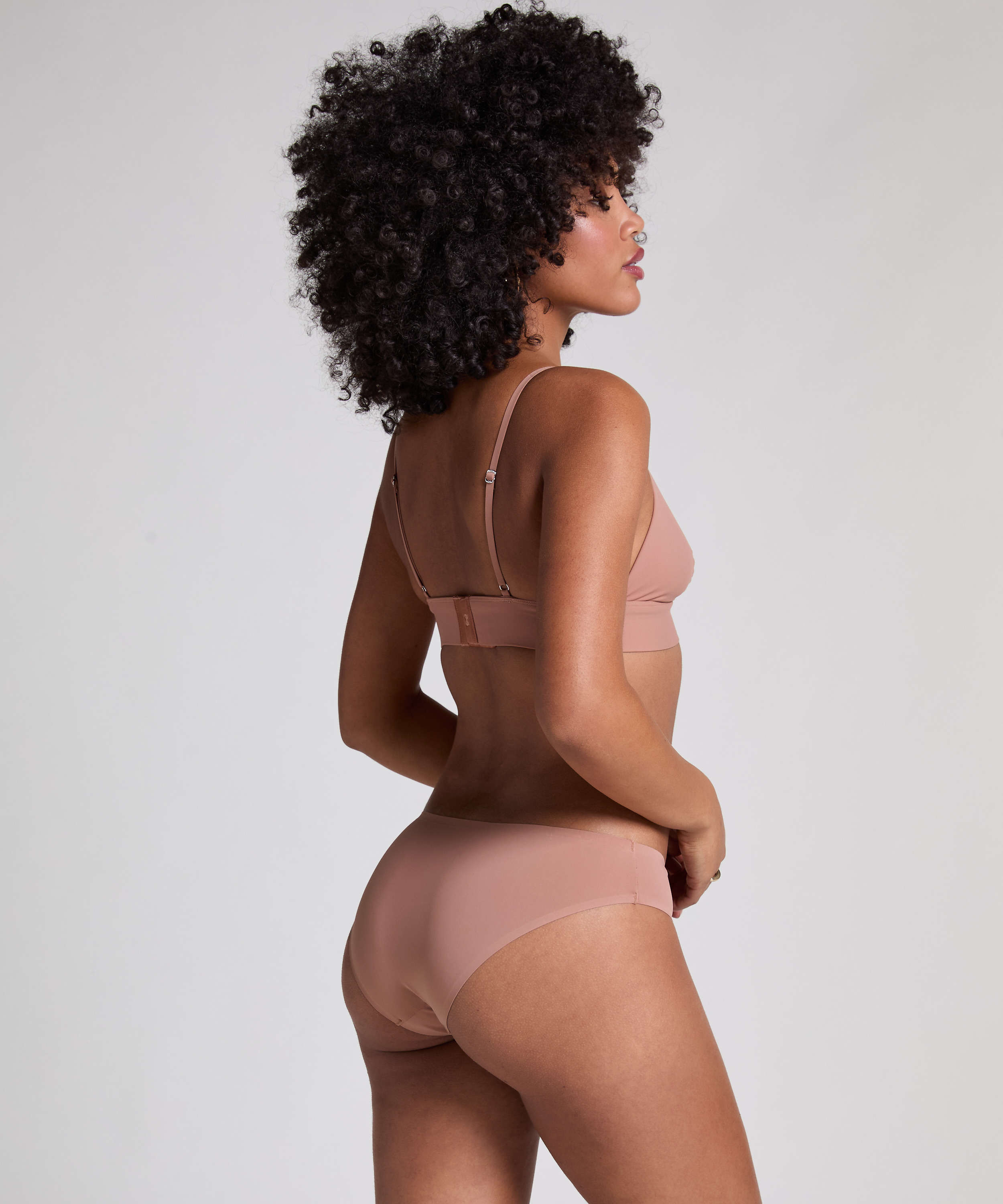 Triangle Brassière Smooth, Marron, main