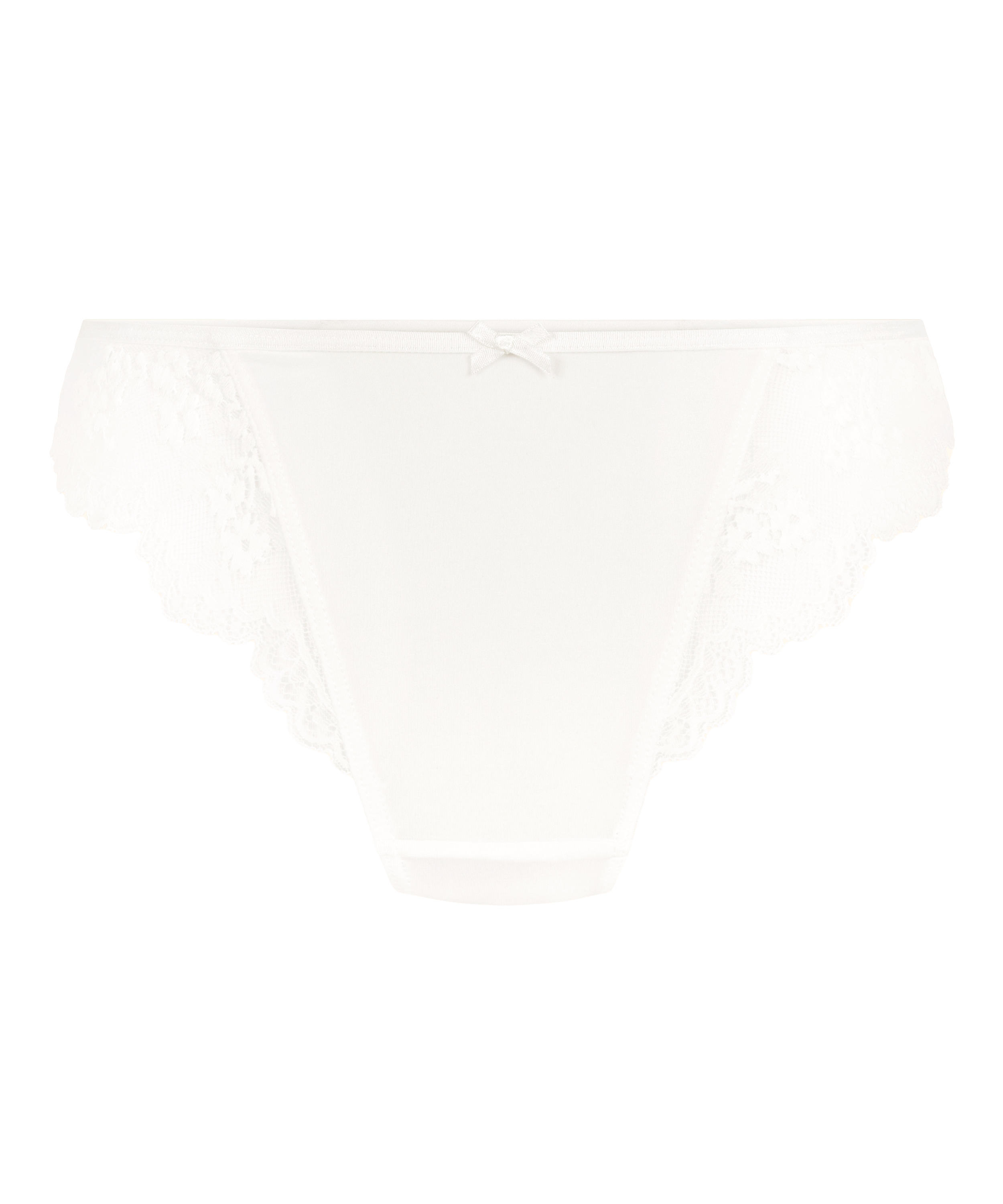 Culotte brésilienne jambe haute Caro, Blanc, main