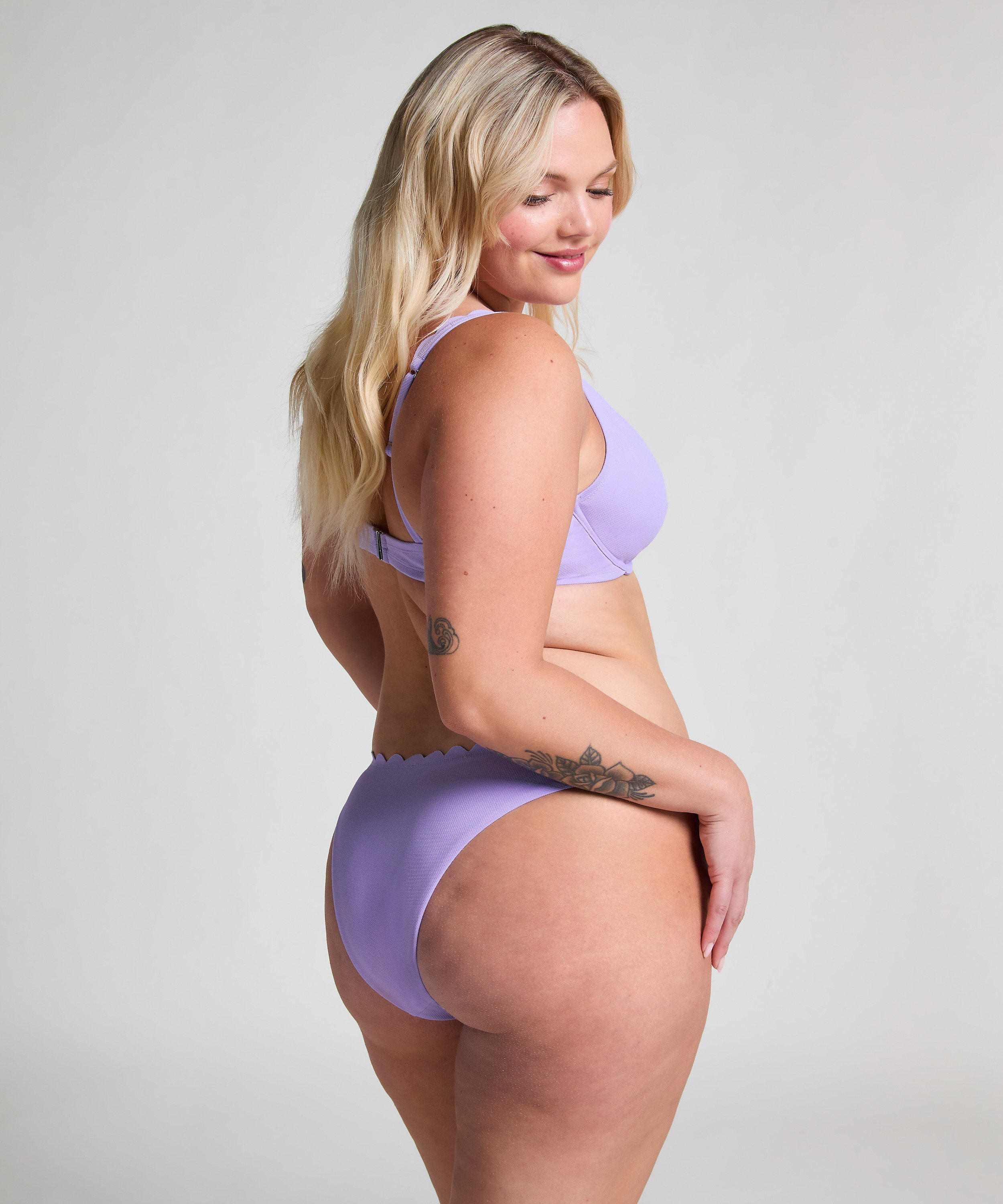 Haut de bikini à armatures non préformé Scallop, Violet, main