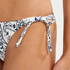 Bas de bikini br&eacute;silien tanga Paisley, Blanc