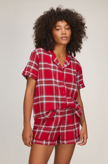 Hunkemöller Pyjama set Twill Rouge