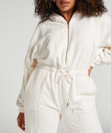 Combinaison Fleece, Blanc