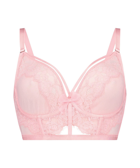 Soutien-gorge à armatures non préformé longline Louise Kim Petras, Rose