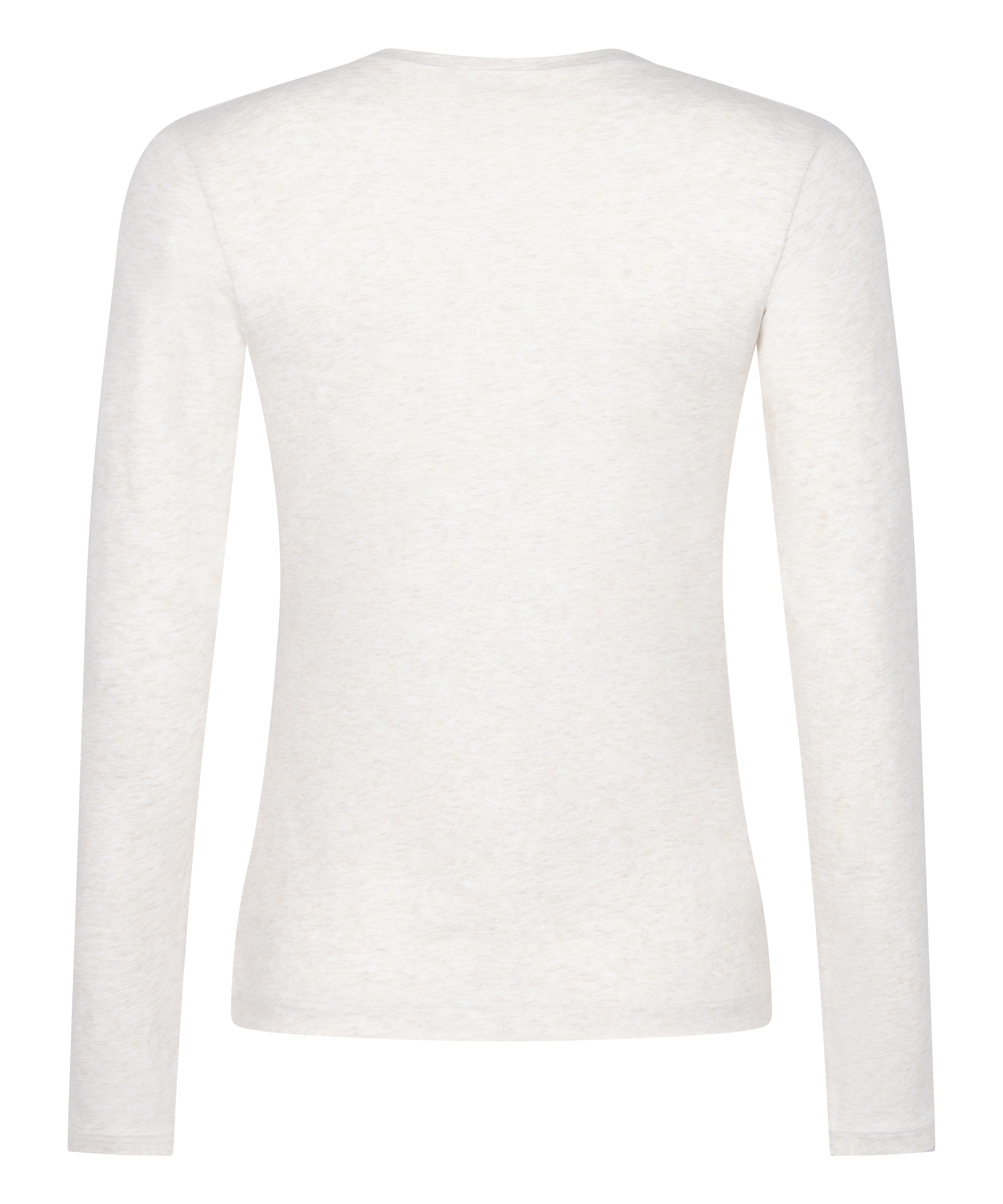 Haut à manches longues en coton doux, Beige, main