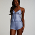 Short de pyjama Satin Marcela, Bleu