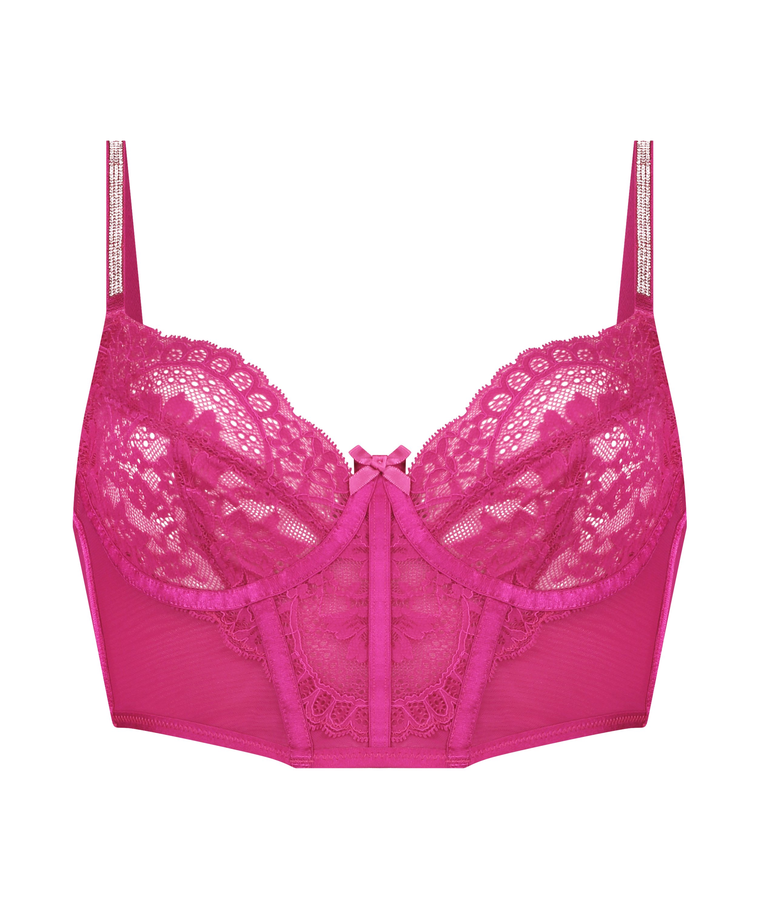 Soutien-gorge à armatures préformé longline Lindsey, Rose, main
