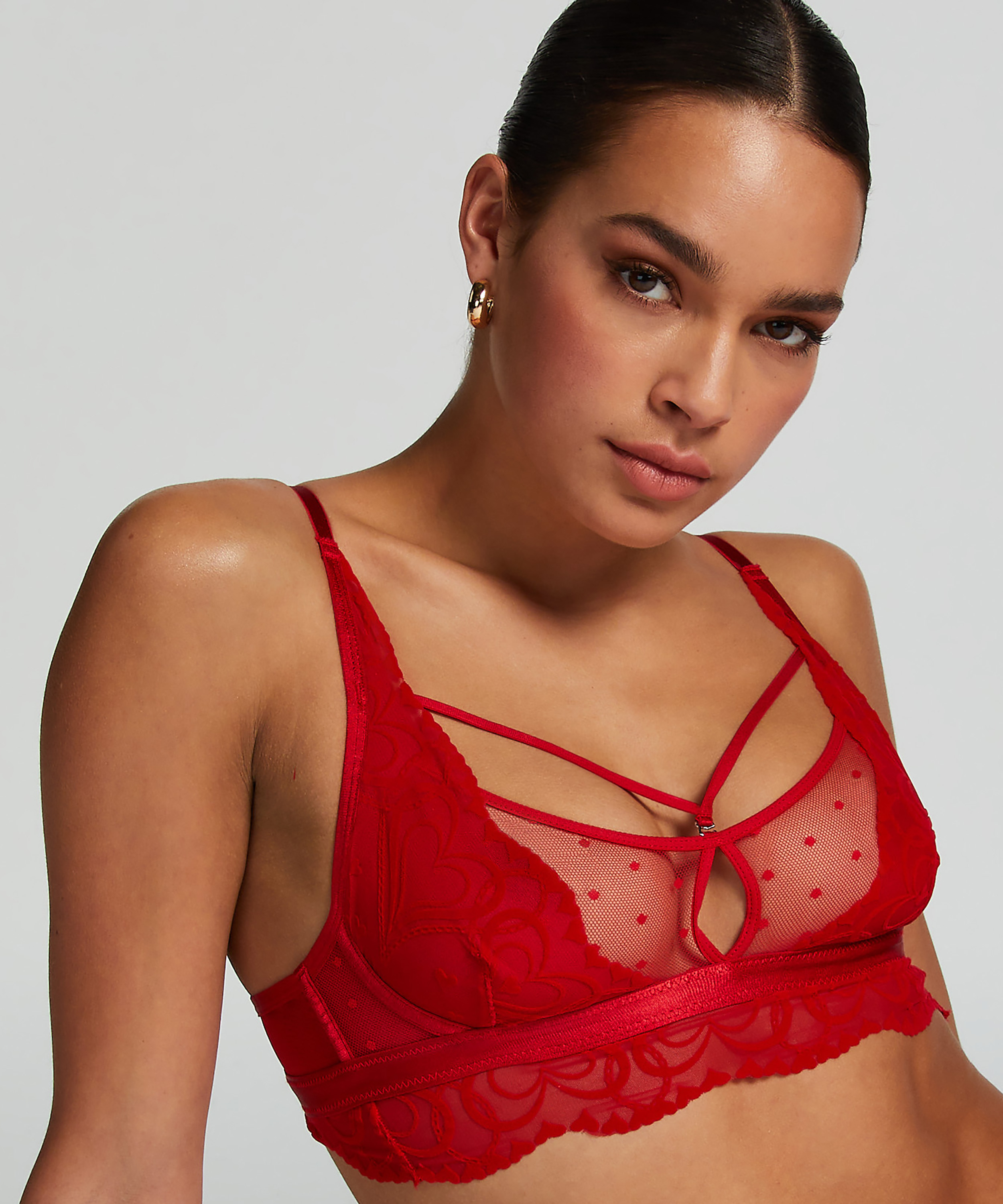 Brassière Pippa, Rouge, main