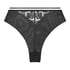 Slip brésilien taille haute Mila, Noir