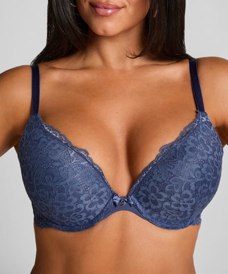 Soutien-gorge &agrave; armatures pr&eacute;form&eacute; push-up Marine, Bleu