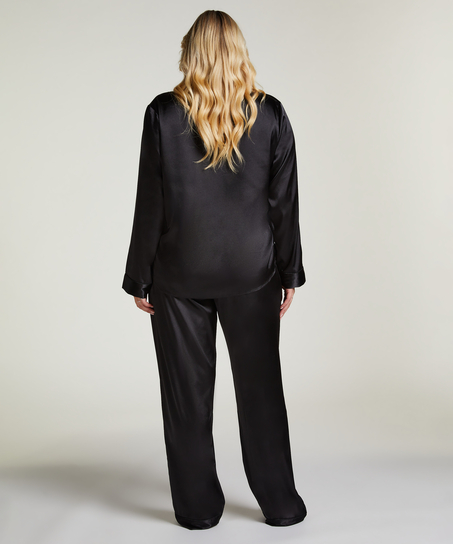 Veste à manches longues Satin, Noir