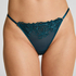 Tanga Margot jambe haute, Bleu