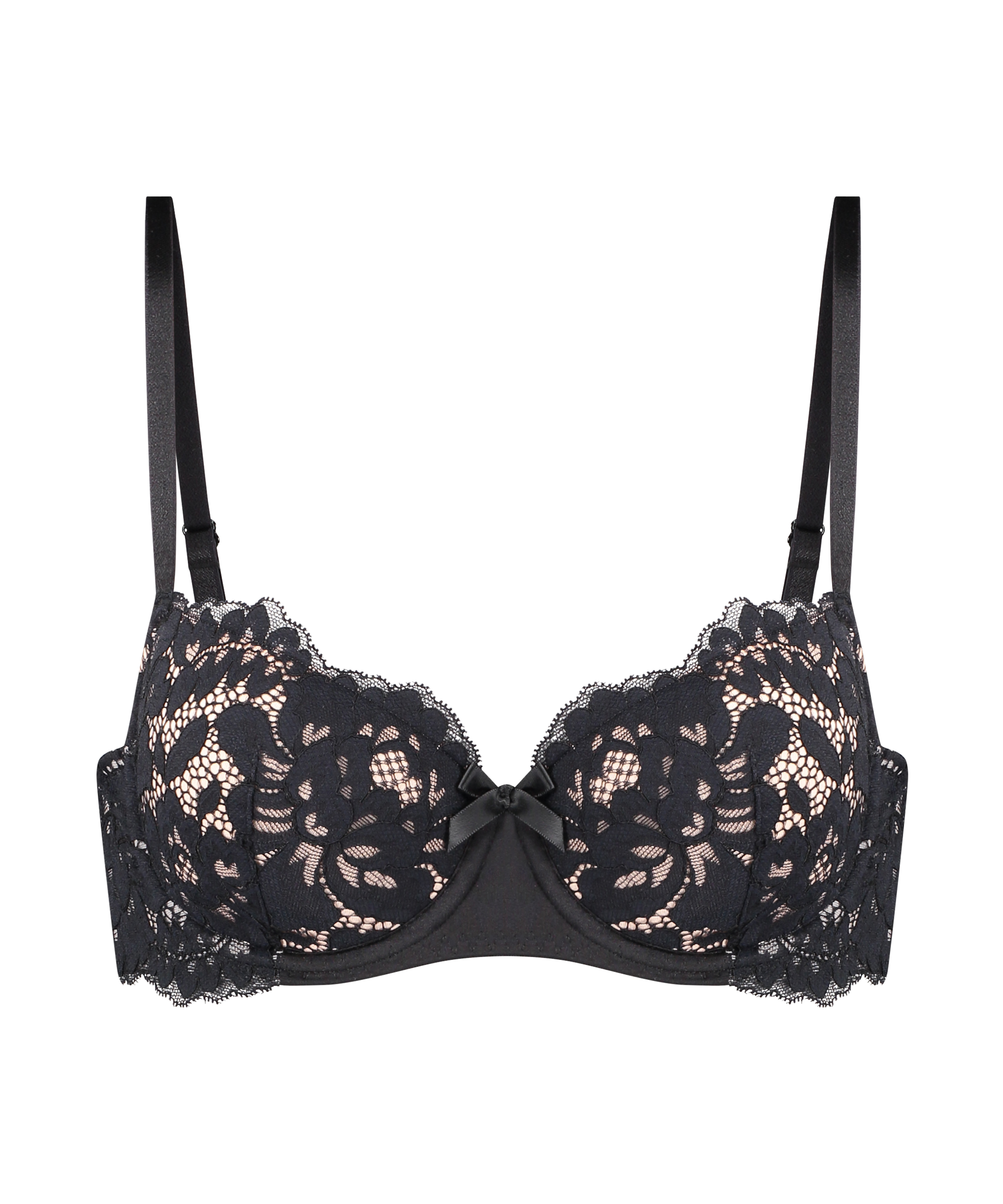 Soutien-gorge rembourré à armatures Elly, Noir, main