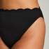 Slip de Bikini Rio Scallop, Noir