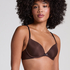 Soutien-gorge à armatures préformé Plunge, Marron