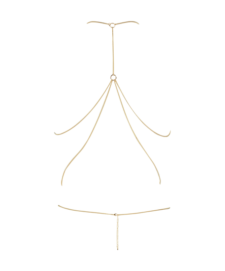 Brassière en maille Métallique, Jaune