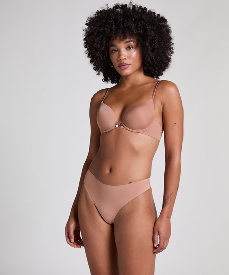 Soutien-gorge à armatures préformé Plunge, Marron
