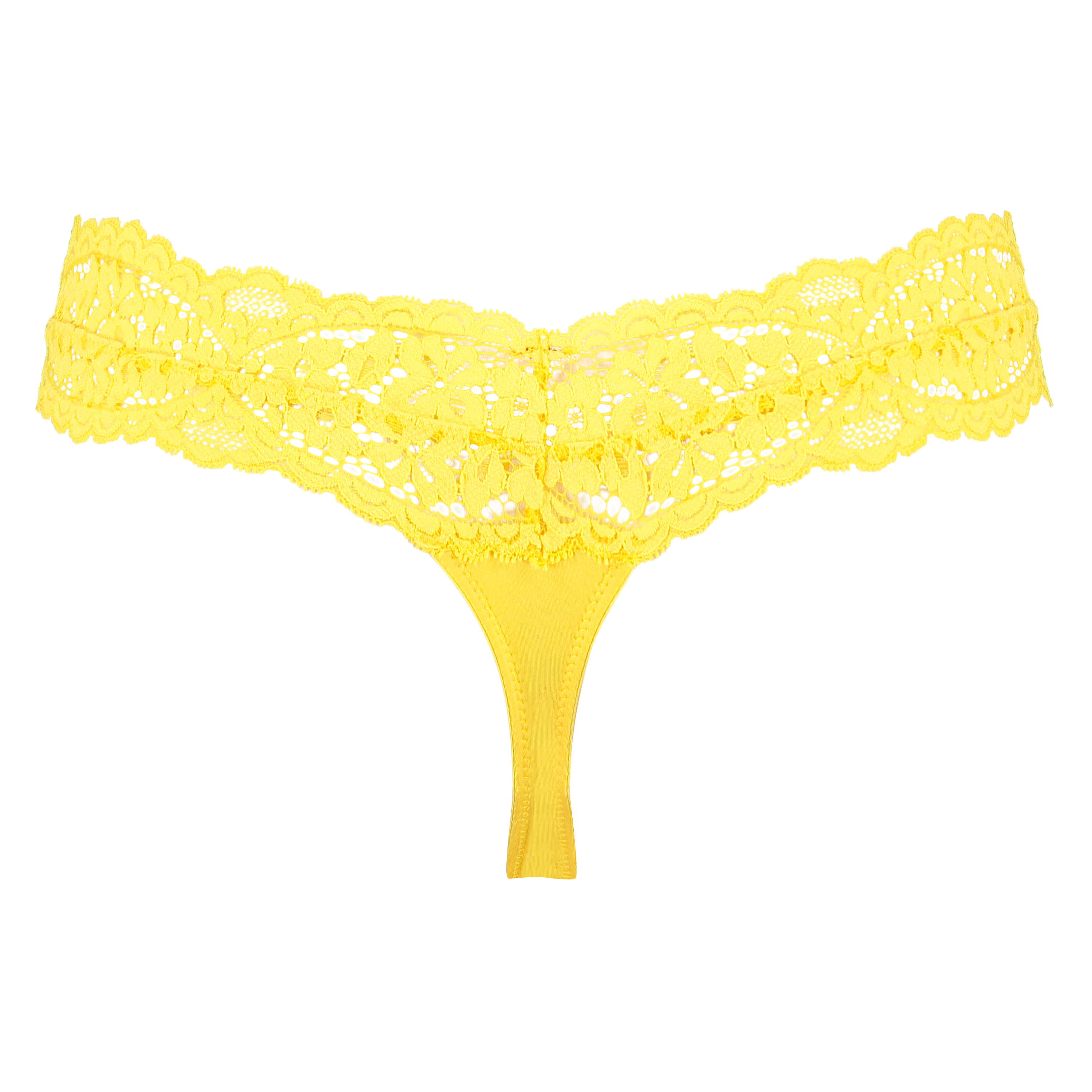 String taille extra basse Rose, Jaune, main