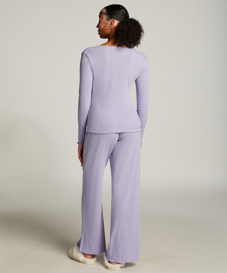 Haut de pyjama Henley, Violet