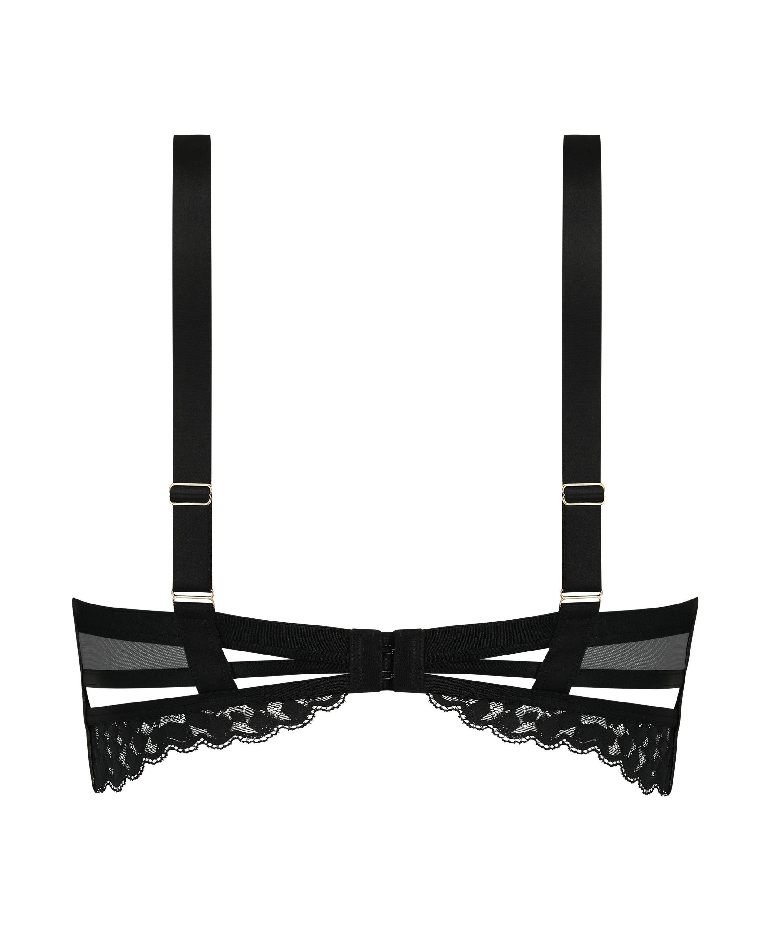 Soutien-gorge à armatures préformé longline push-up Desire, Noir, main