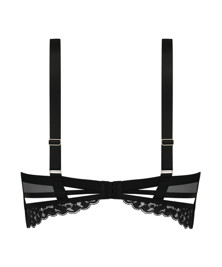 Soutien-gorge à armatures préformé longline push-up Desire, Noir