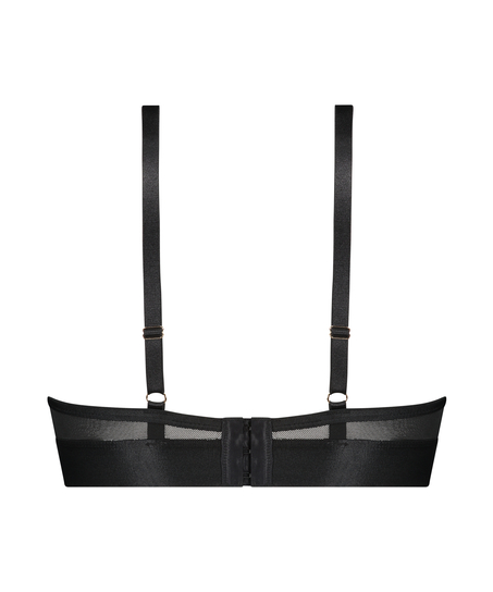 Soutien-gorge à armatures non-préformé longline Pleasure, Noir