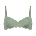 Haut de bikini préformé à armatures Scallop, Vert