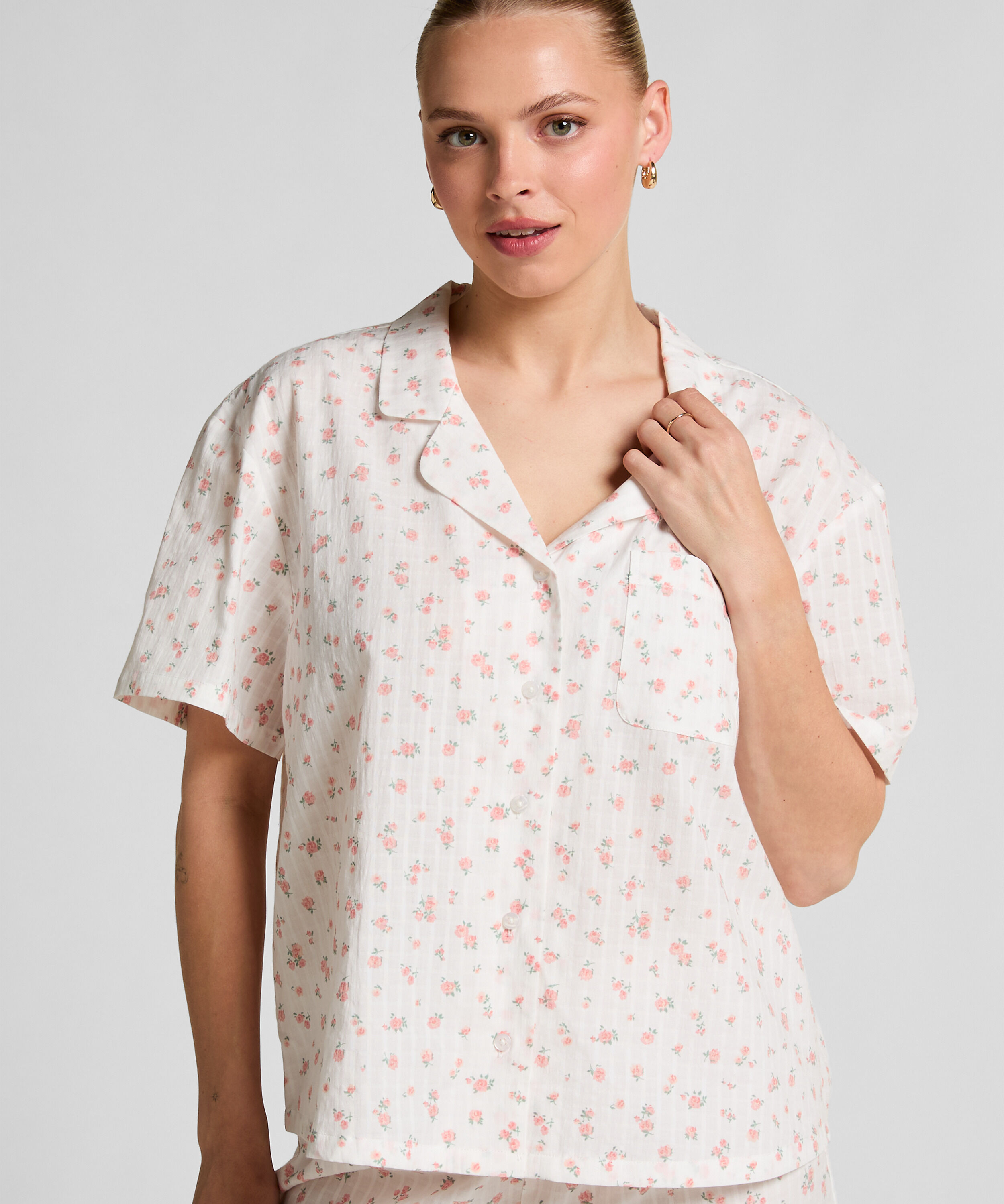 Veste de pyjama, Blanc Veste de pyjama, Blanc