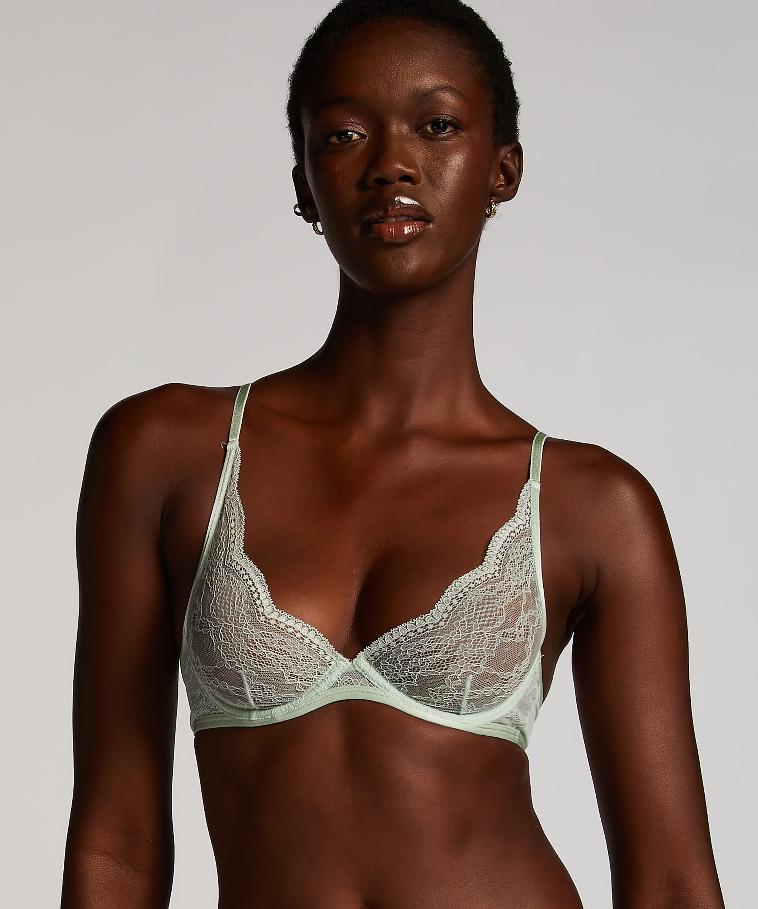 Soutien-gorge à armatures non-préformé Isabelle, Vert, main
