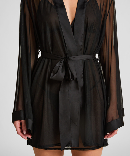 Kimono Maxime Tulle, Noir