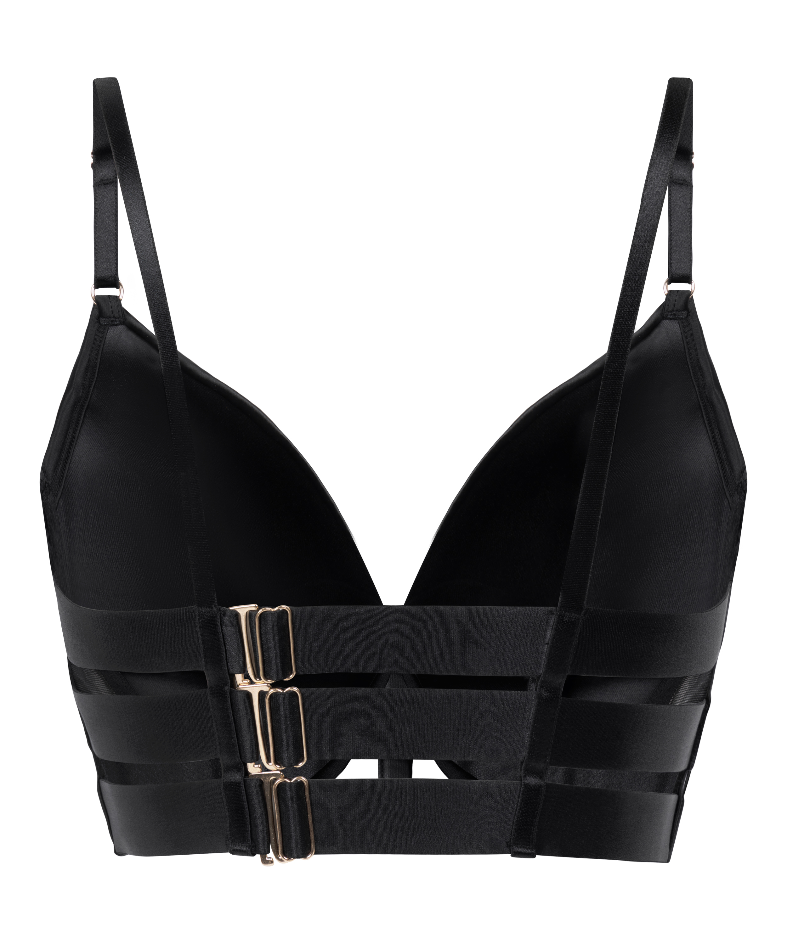 Soutien-gorge à armatures longline push-up préformé Colette, Noir, main