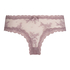 Slip brésilien V-shape Floral Mesh, Violet