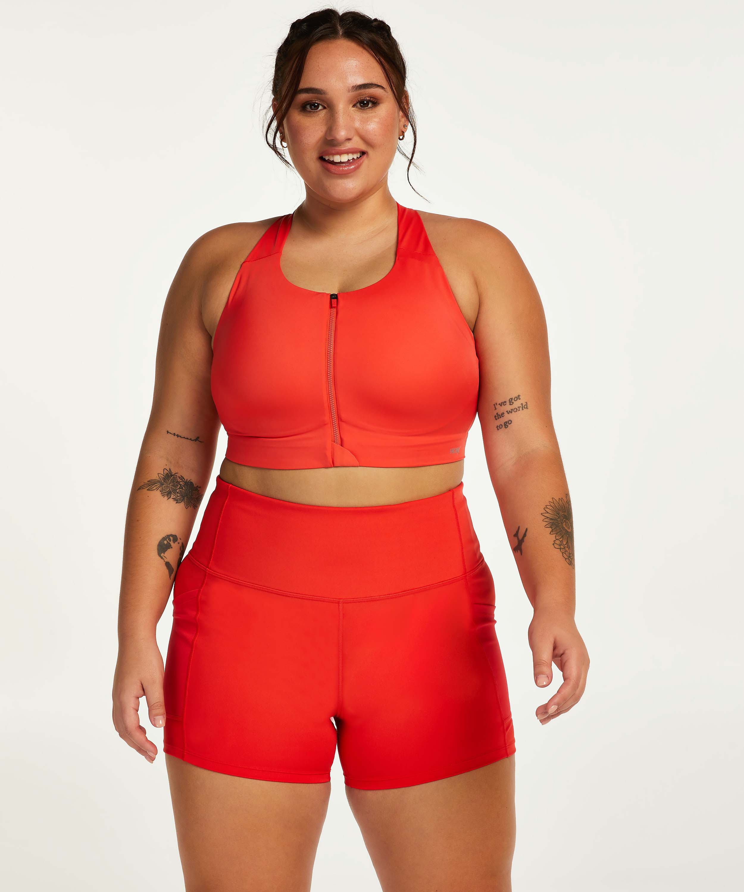 HKMX Soutien-gorge de sport The Pro Athlete Maintien niveau 3, Rouge, main