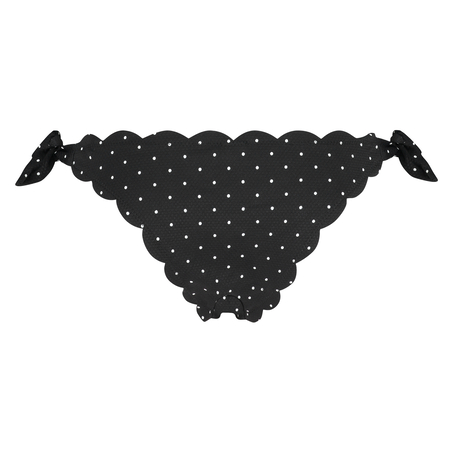 Bas de bikini brésilien Scallop Goddess, Noir