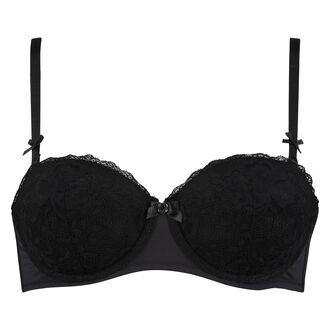 Soutien-gorge &agrave; armatures pr&eacute;form&eacute; sans bretelles Maya, Noir