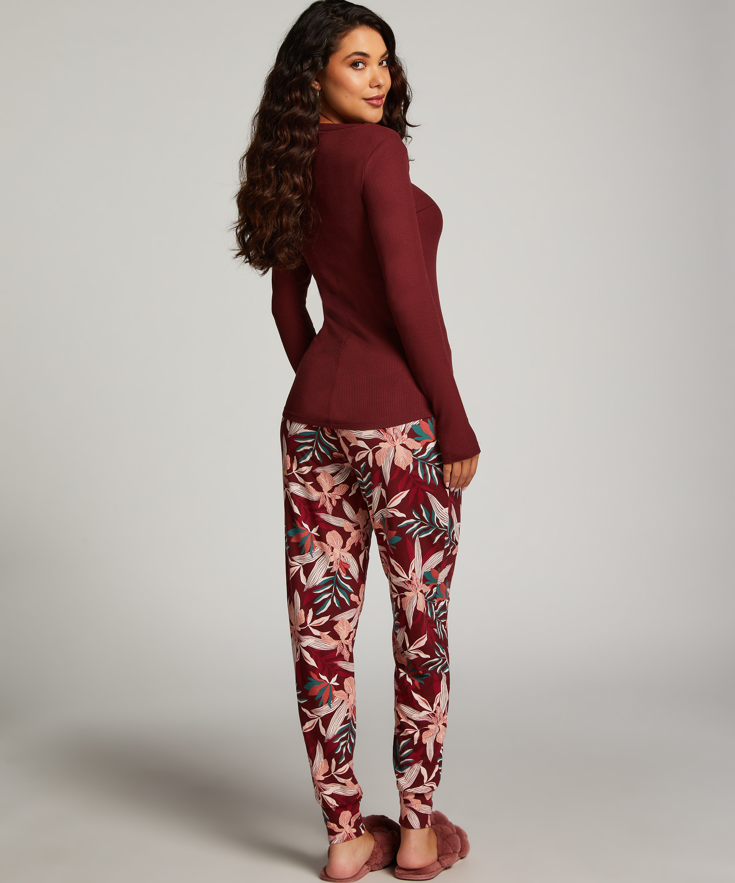 Pantalon de pyjama Jersey, Marron, main