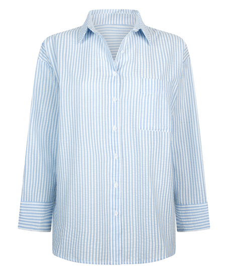 Haut de pyjama en Coton, Bleu