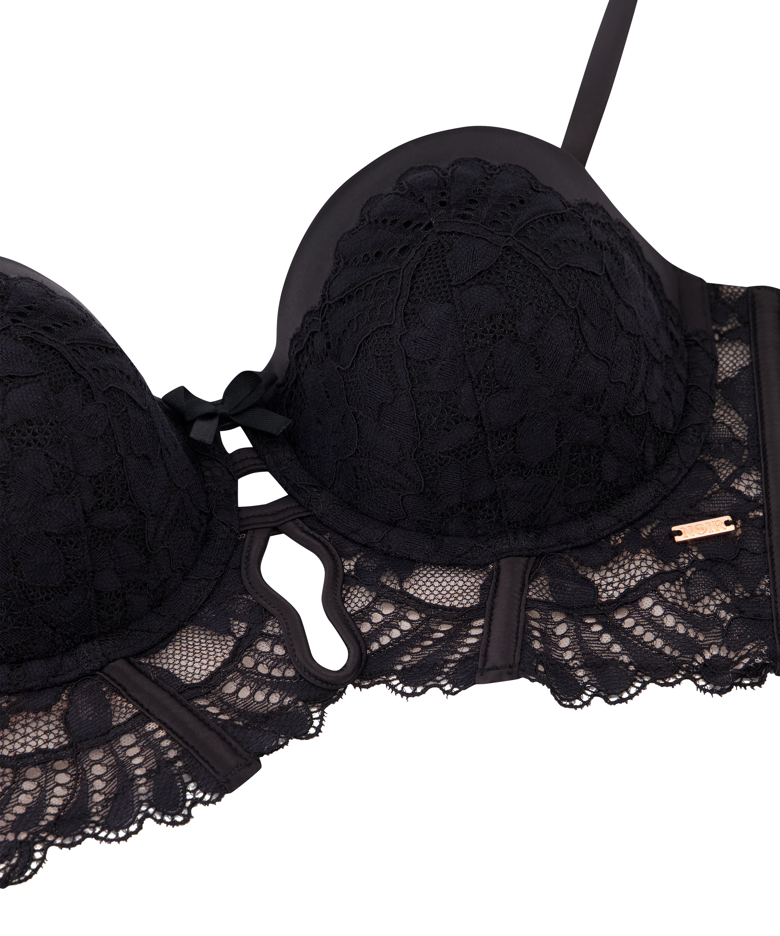Soutien-gorge Décoratif Noir & Argent - Bretelles Réglables Perles Stretch - Marque & Other Stories - Neuf Sans étiquettes