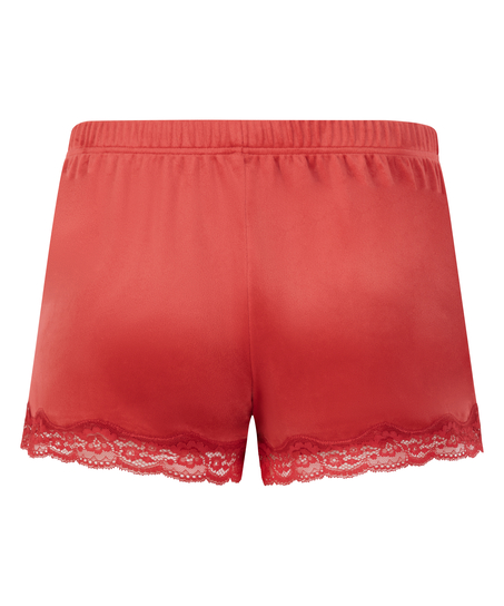 Short velours dentelle, Rouge