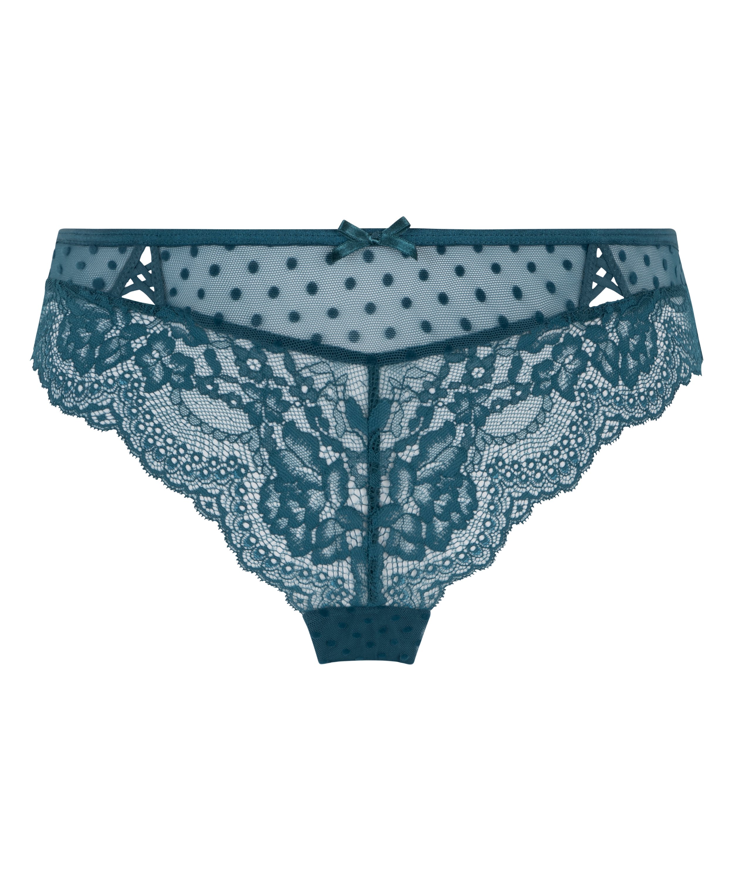 Slip brésilien Tonia, Bleu, main