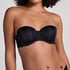 Soutien-gorge à armatures préformé sans bretelles Angie, Noir